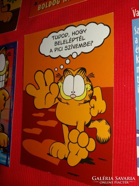 Retro képeslapcsomag 6 db posta tiszta GARFIELD humoros GYÁRI ÁLLAPOT 7.