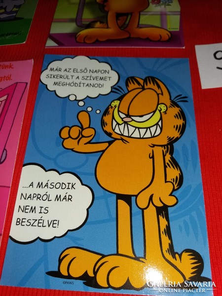 Retro képeslapcsomag 6 db posta tiszta GARFIELD humoros GYÁRI ÁLLAPOT 9.