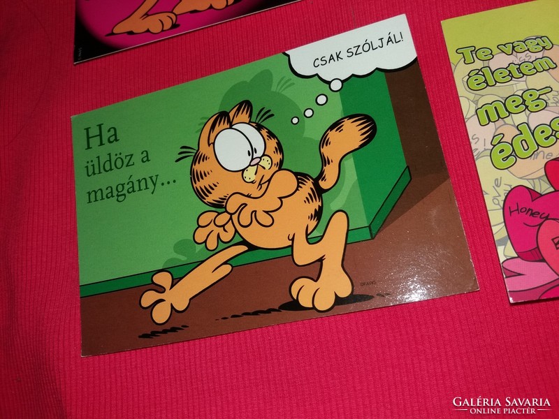 Retro postcard package 6 pcs mail clear garfield humorous factory condition 5.