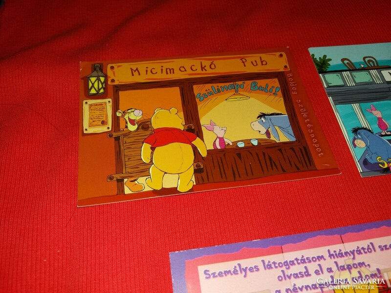 Retro postcard package 5 post clean Winnie the Pooh disney humorous factory condition 24