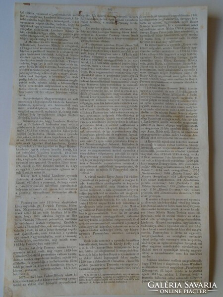 S0580 the Landerer family of printers - Mihály Landerer - woodcut and article - 1867 newspaper front page