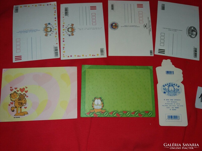 Retro postcard package 7 pcs mail clear + envelope + bookmark garfield humorous factory condition 13