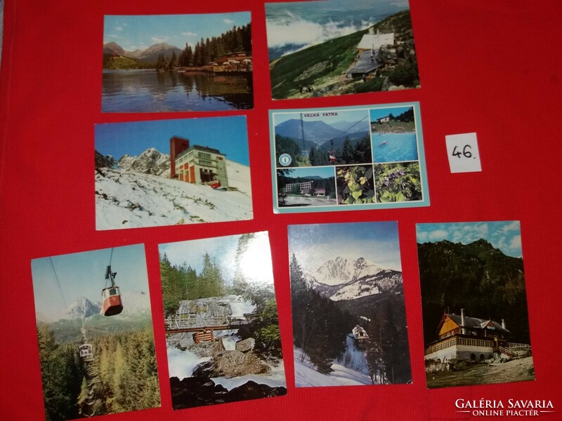 Régi képeslapok ( csehszlovák) MAGAS TÁTRA 1960-70-s évek 8 db egyben 46