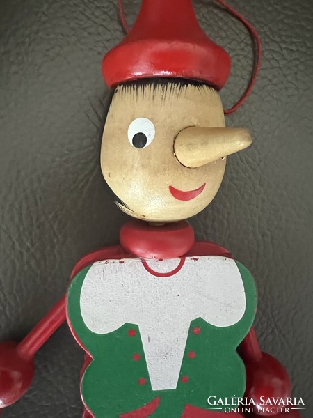 Nagyméretű fa Pinocchio karácsonyfadísz