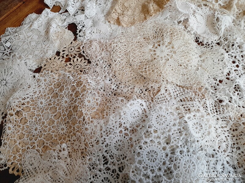 Hand crocheted tablecloth package, selected, perfect, 135 pcs in one, price 185 ft each, between 10-60cm