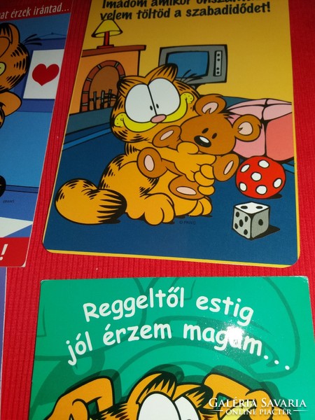 Retro képeslapcsomag 6 db posta tiszta GARFIELD humoros GYÁRI ÁLLAPOT 11.