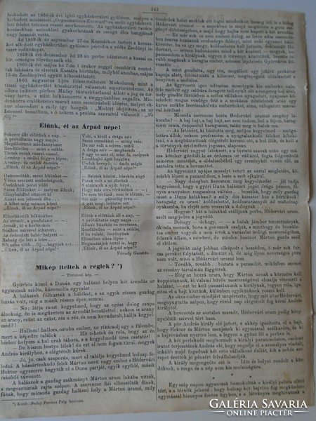 S0603  Máday Károly  püspök - Késmárk Eperjes  - fametszet és cikk-1861-es újság címlapja
