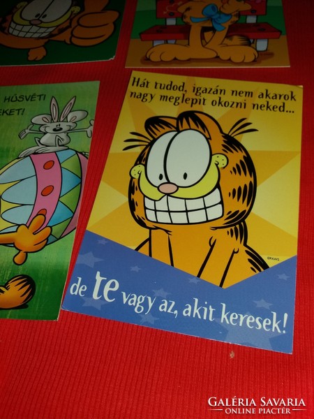 Retro képeslapcsomag 6 db posta tiszta GARFIELD humoros GYÁRI ÁLLAPOT 10.