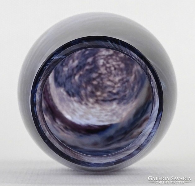 1O208 Régi színezett skandináv Orrefors fújt üveg váza 11.5 cm