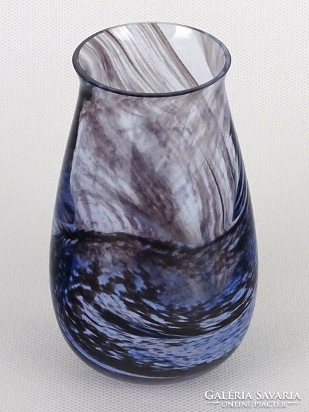 1O208 old colored Scandinavian orrefors blown glass vase 11.5 Cm
