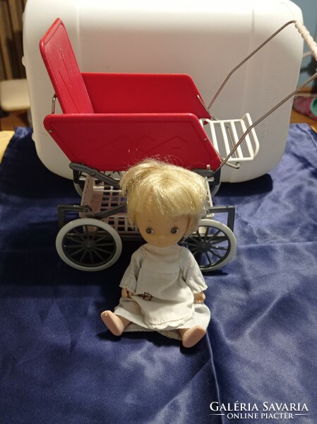 Rare traffic stroller in good condition with doll marked as a gift