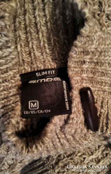 Smog slim fit férfi kötött pulóver M