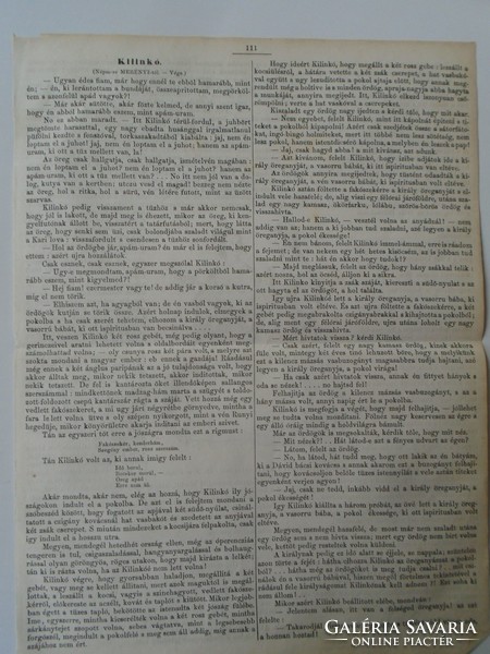 S0650  Magyar női viseletek a XVIII századból  cikk és  fametszet egy 1861-es újságból