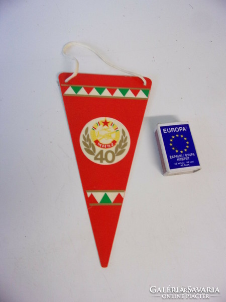 M.H.Sz.-Es 40th anniversary table flag (plastic)