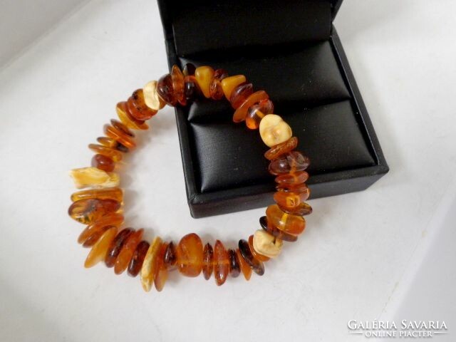 Amber bracelet cognac-honey