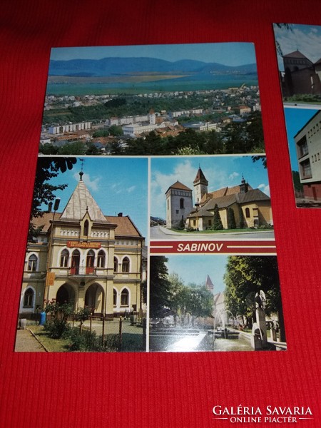 Régi képeslapok (csehszlovák) KISSZEBEN Sabinov 1960-70-s évek 2 db egyben 55
