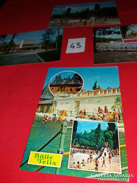 Régi képeslapok ( román) FÉLIXFÜRDŐ Baile Felix 1960-70-s évek 4 db egyben 43