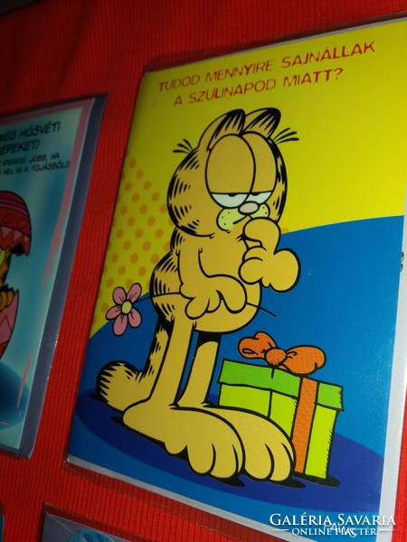 Retro unfoldable postcard package with 4 postal clean garfield humorous unopened envelopes 2.