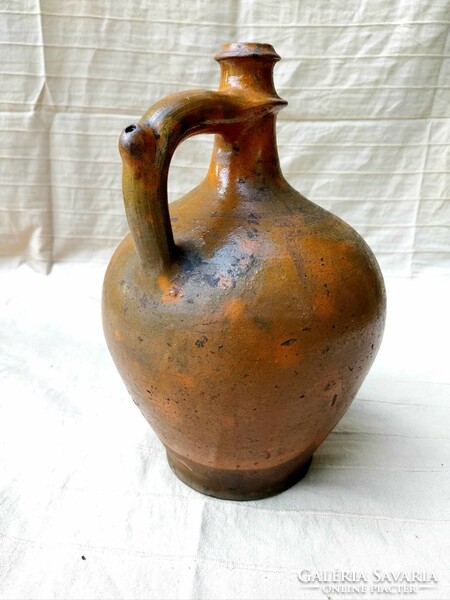 Glazed hard earthenware harvest jar