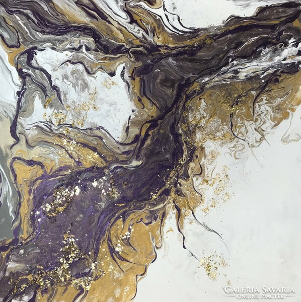 Andrea elek - amethyst - abstract painting - 70x70 cm