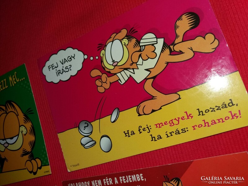 Retro képeslapcsomag 6 db posta tiszta GARFIELD humoros GYÁRI ÁLLAPOT 6.