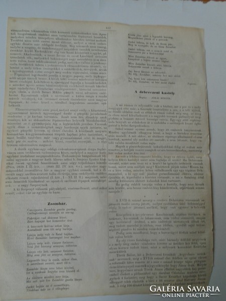 S0617 Peitler Antal - Bishop of Vác - Vác - woodcut and article-1861 newspaper front page