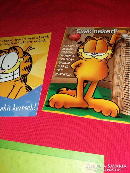 Retro postcard package 7 pcs mail clear + envelope + bookmark garfield humorous factory condition 13