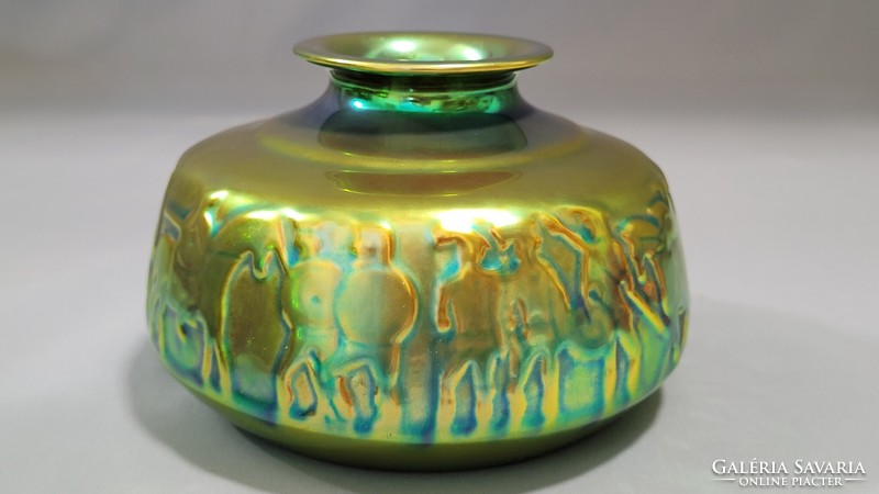 Zsolnay eosin glazed modern vase