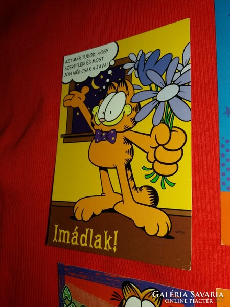 Retro postcard package 6 pcs mail clear garfield humorous factory condition 7.