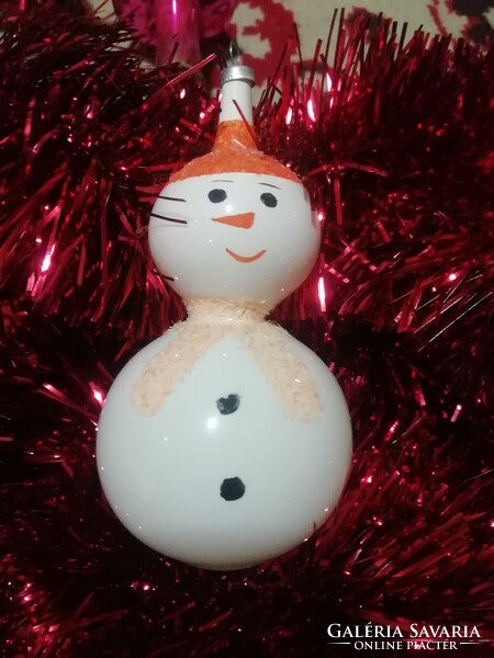 Antique Christmas tree ornament snowman