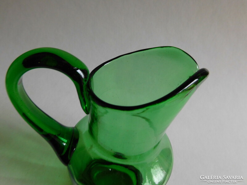 Old green glass spout 2.5 Dl