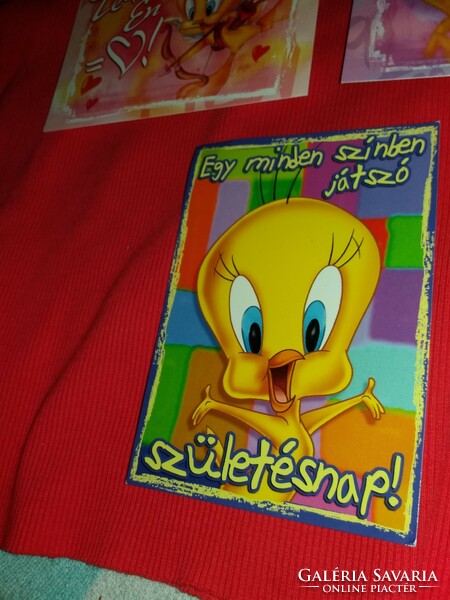 Retro képeslapcsomag 5db postatiszta Bolondos dallamok Looney Tunes Csőrike humoros GYÁRI ÁLLAPOT 14