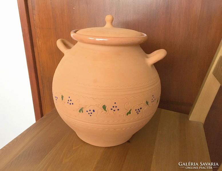 Ceramic - clay pot - cooking vessel - decorative large size
