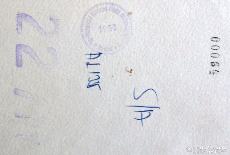 Balla margit etching 30 x 42.5 cm marked.