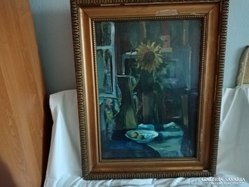 János Hajósi: sunflower still life