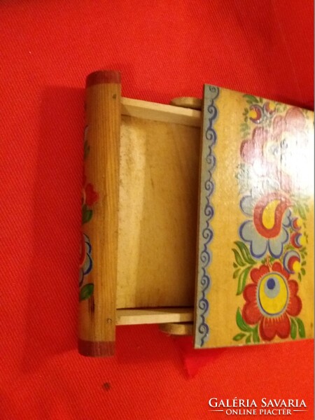 Old cccp Russian burnt, engraved painted book-shaped wooden gift box with drawers as shown in pictures 18 x 28 x 7 cm