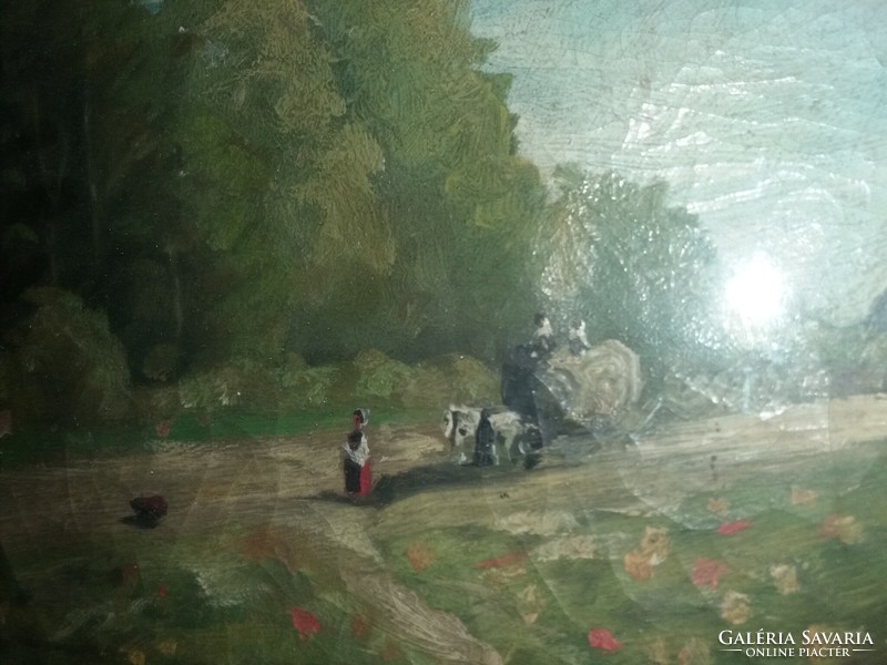 1911. III. JUHÁSZ JENŐ (1884 - 1962) festménye olaj-vászon keretben a képek szerint