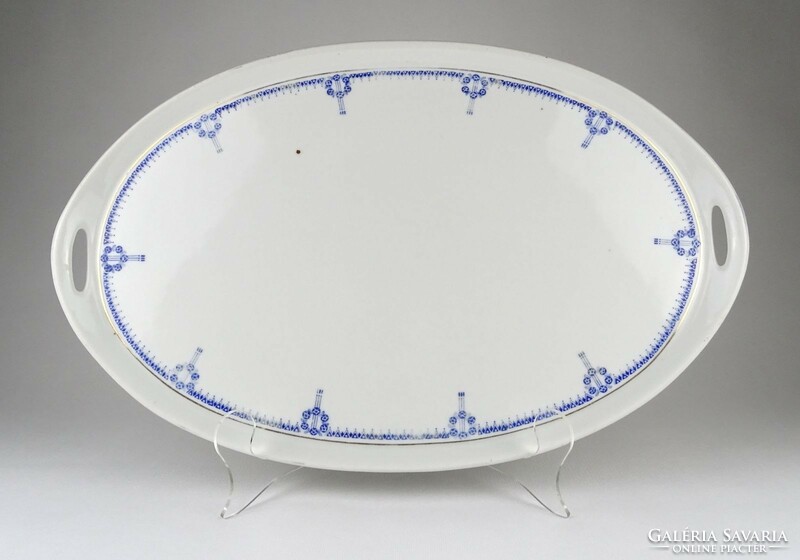 1O350 antique large marked Czech porcelain serving bowl tray 29 x 46 cm