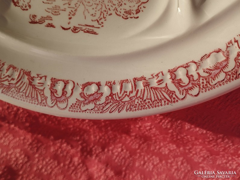 Divided, English porcelain serving bowl