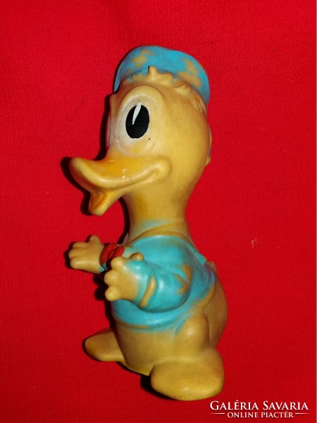 Antik eredeti Walt Disney játék Donald kacsa gumi mese figura a képek szerint 13 cm