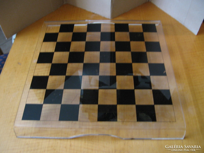 Retro chess board made in Taiwan, plastic