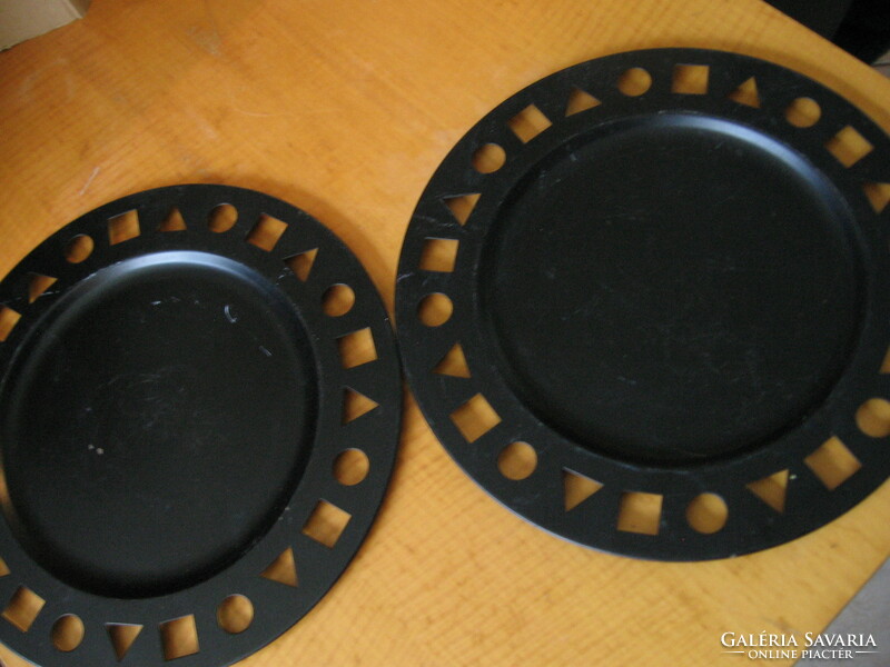 Retro black Indian metal trays