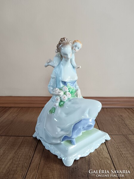 Old Herend porcelain autumn figure