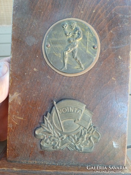 Sport box award memorial plaques for spotters and collectors, old at least 60 years old. Losers for champions!