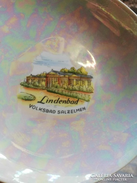 Unterweissbach régi lüsztermázas porcelán tálka