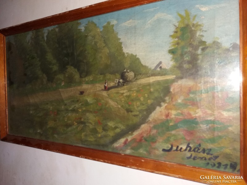 1911. III. JUHÁSZ JENŐ (1884 - 1962) festménye olaj-vászon keretben a képek szerint