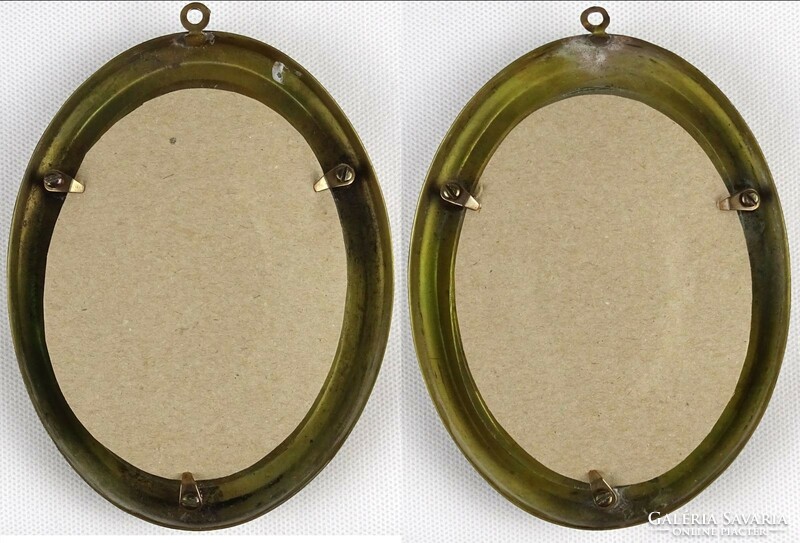 Pair of Saxon Endre porcelain wall pictures marked 1O327 14 x 11 cm