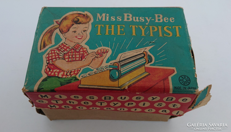 Miss Busy - Bee "The typist" Gyűjtői darab!!!!    (Felhúzhatós játék.)