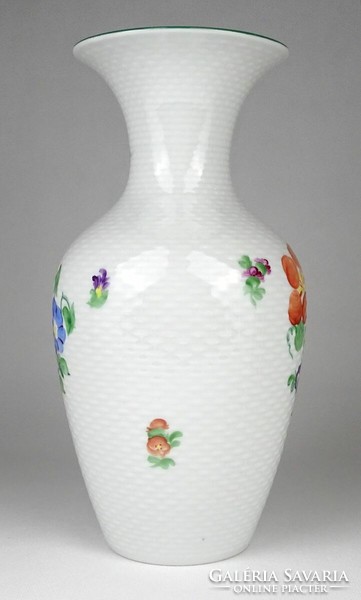1O353 large Herend tertia porcelain vase with floral pattern 25.5 Cm