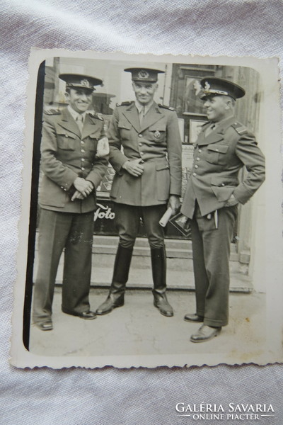 Old small military photo of men in uniform